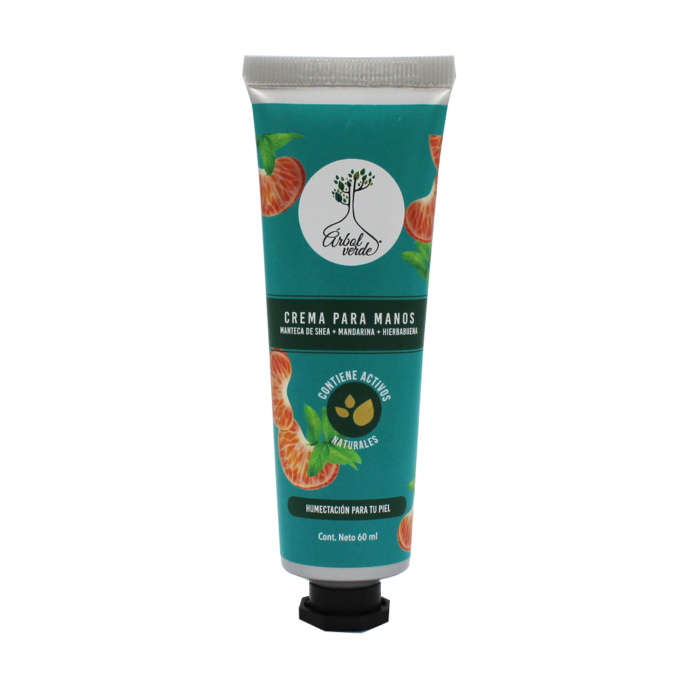 Crema de Manos Mandarina Hierbabuena Árbol Verde