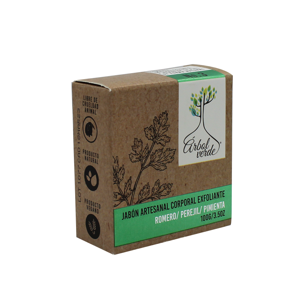 PT10037-JABON SOLIDO ARV EXFOLIANTE ROMERO PEREJIL 100 g