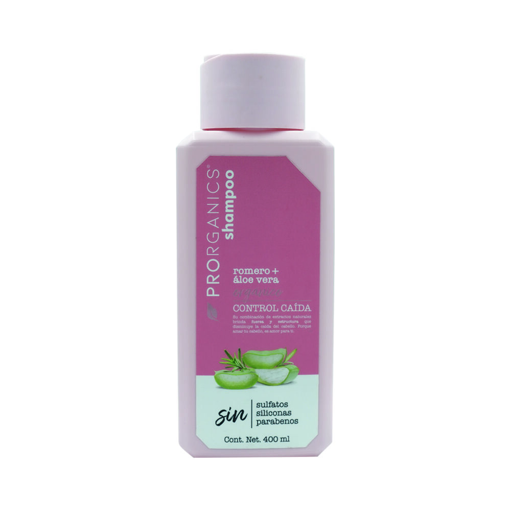PT10176 – SHAMPOO PRO CON ROMERO Y ALOE VERA ORGANICO 400 ml