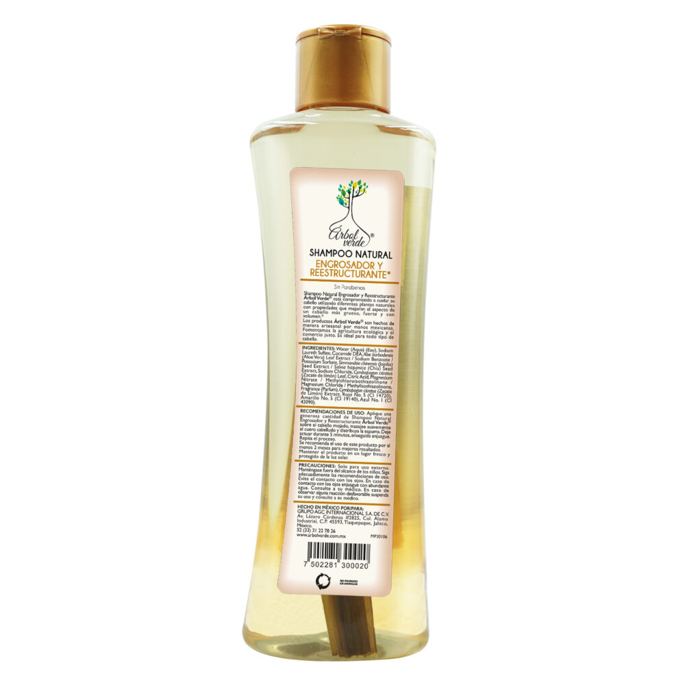 PT10294 – SHAMPOO ARV ENGROSADOR Y RESTRUCTURANTE 500 ml