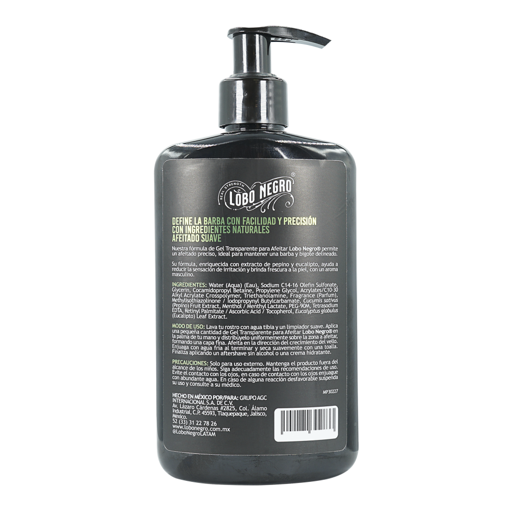 PT10275 GEL LBN TRANSPARENTE PARA AFEITAR 175 ml