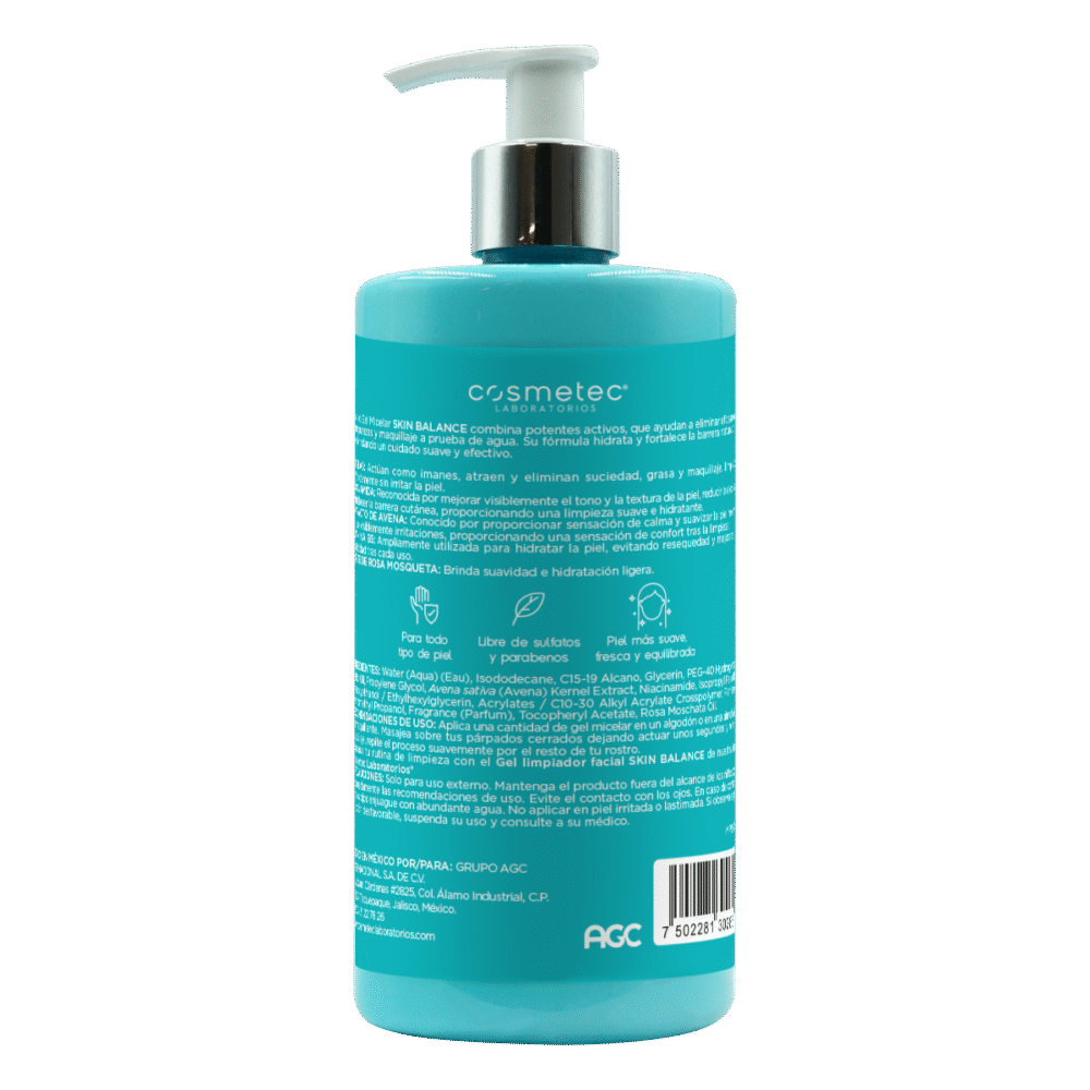 PT10246 Gel Micelar Niacinamida con Extracto de Avena y Vitamina b5 400 g